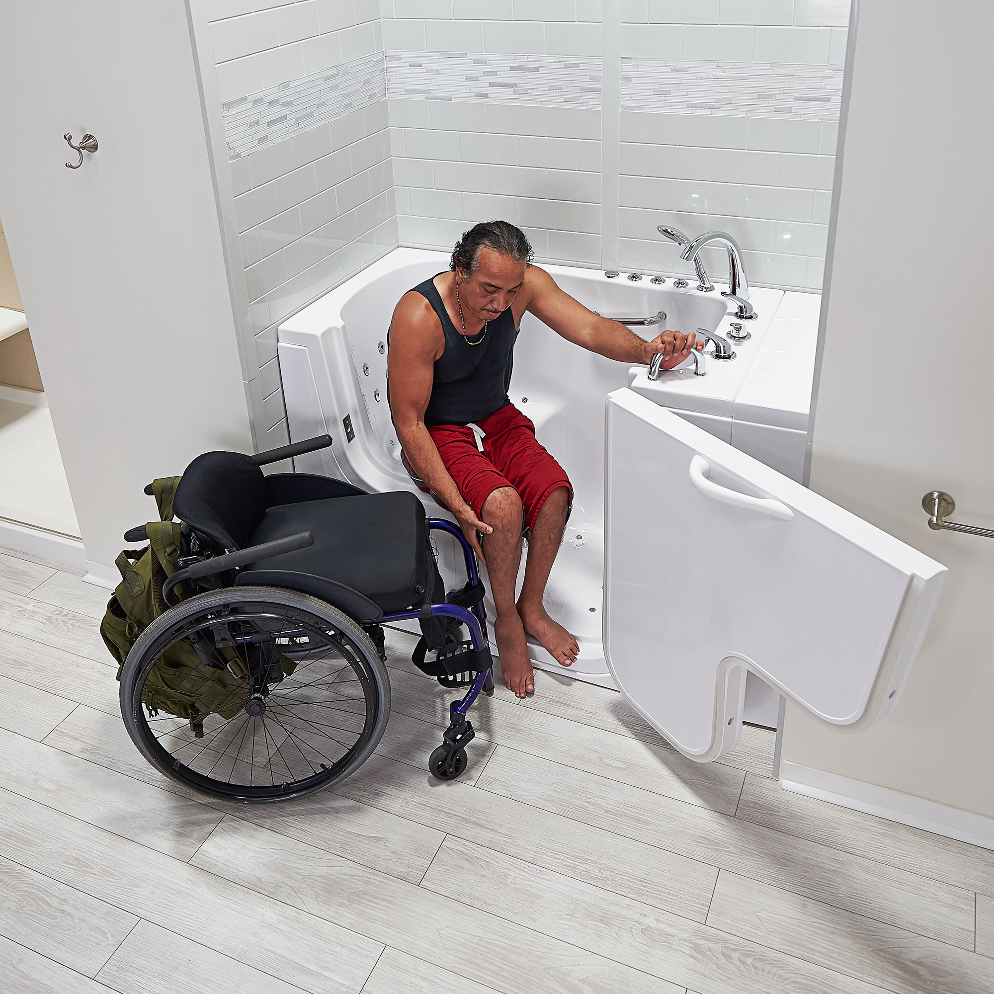 wheelchair accessible walk-in tub